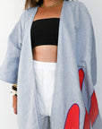 Kimono savanna bleu rouge