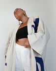 Kimono savanna beige bleu