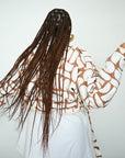 Veste soho marron blanc