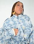 Veste soho bleu blanc
