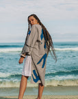 Kimono savanna gris bleu