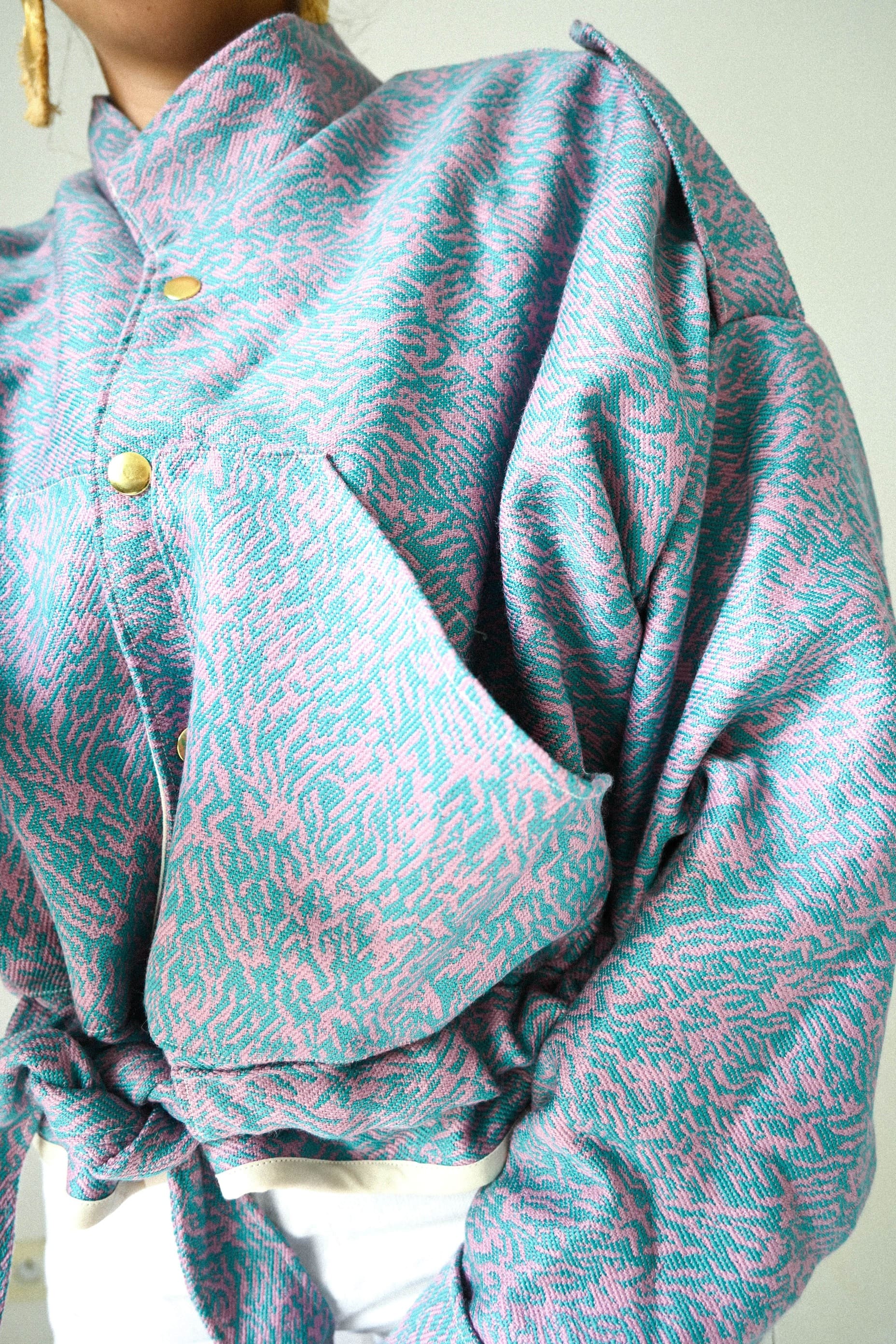 Veste soho zèbre bleu rose