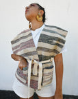 Veste kilim - Blanc Gris