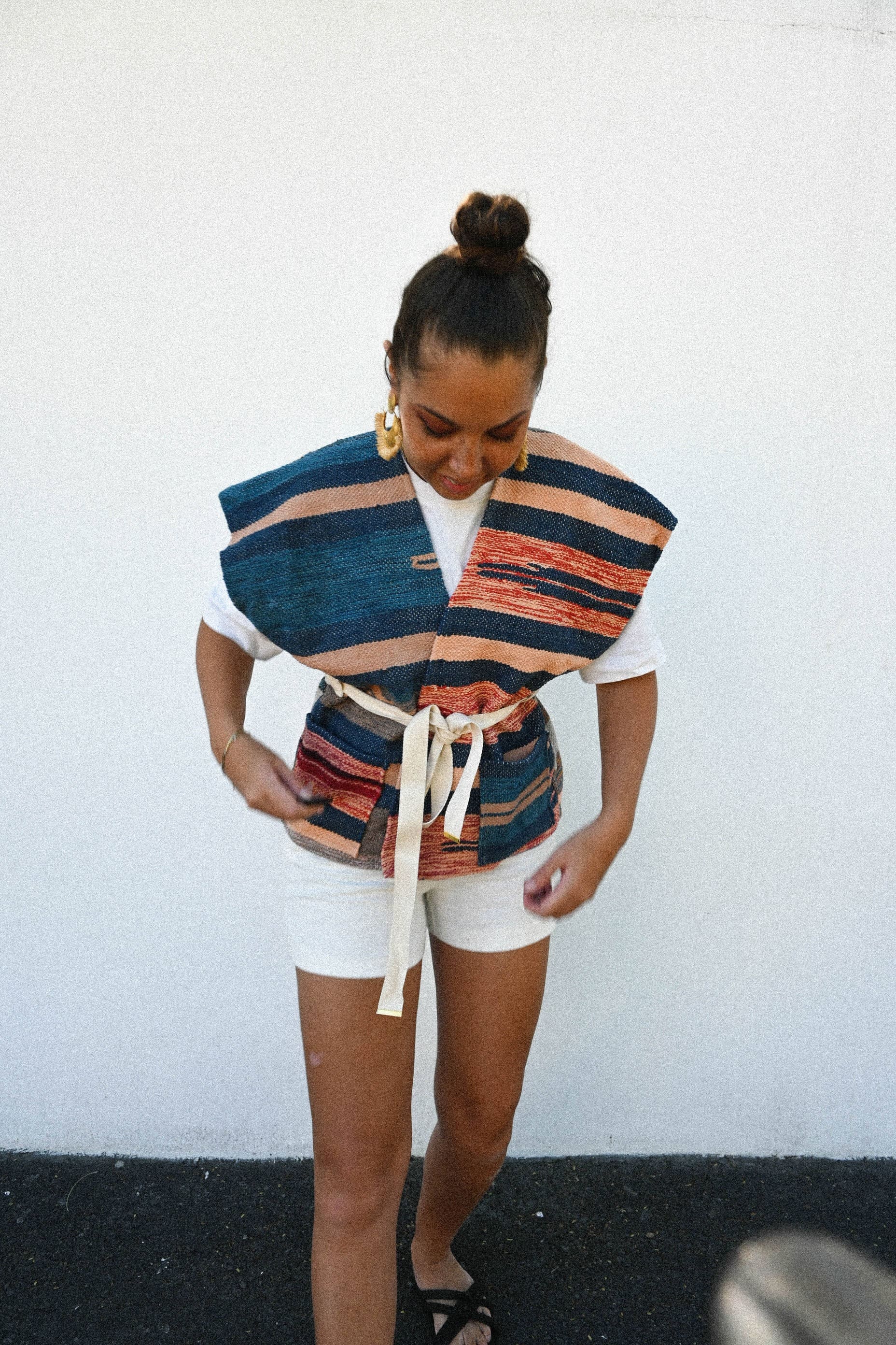Veste kilim - Bleu Rose