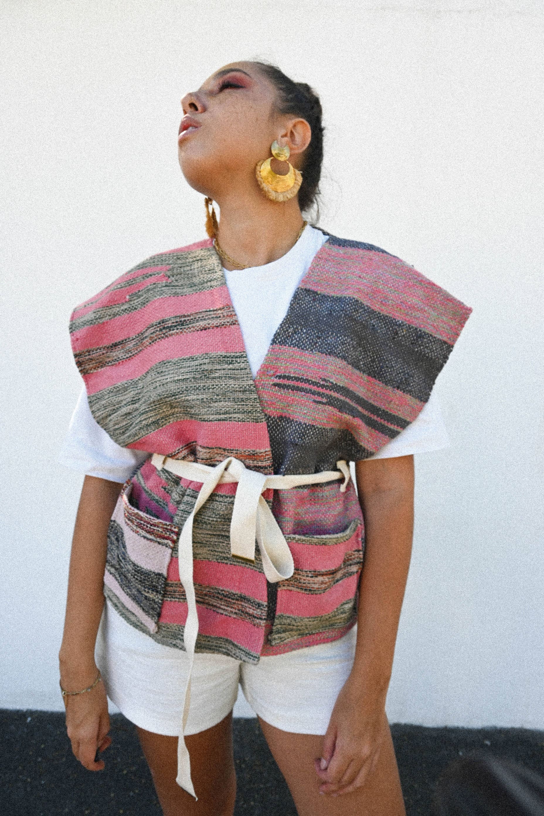 Veste kilim - Rose Gris