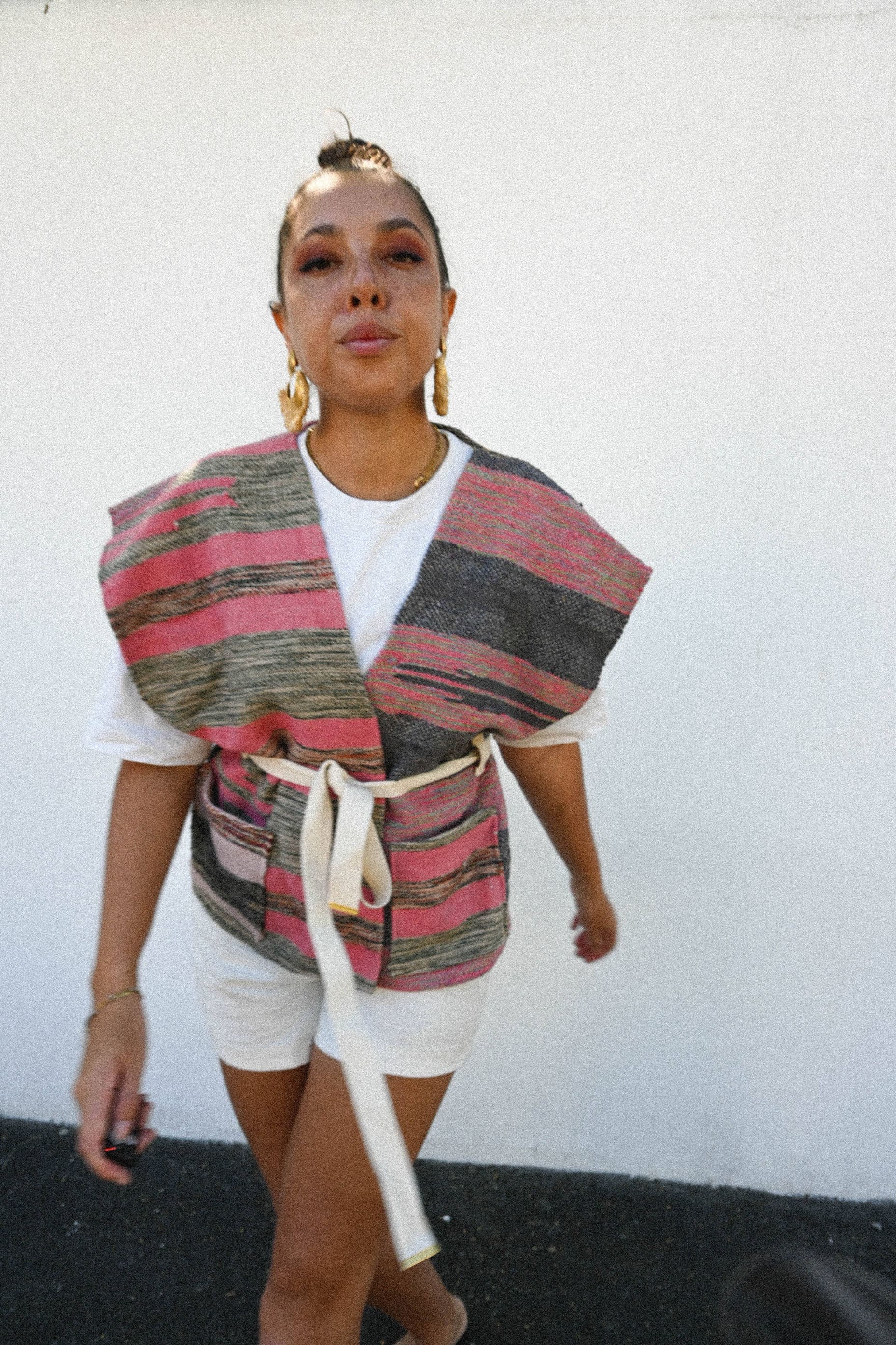 Veste kilim - Rose Gris