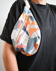 Banane Mojo moyen - fleurs graphiques orange bleu