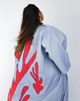 Kimono savanna bleu rouge