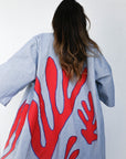 Kimono savanna bleu rouge