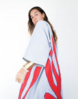 Kimono savanna bleu rouge