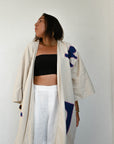Kimono savanna beige bleu