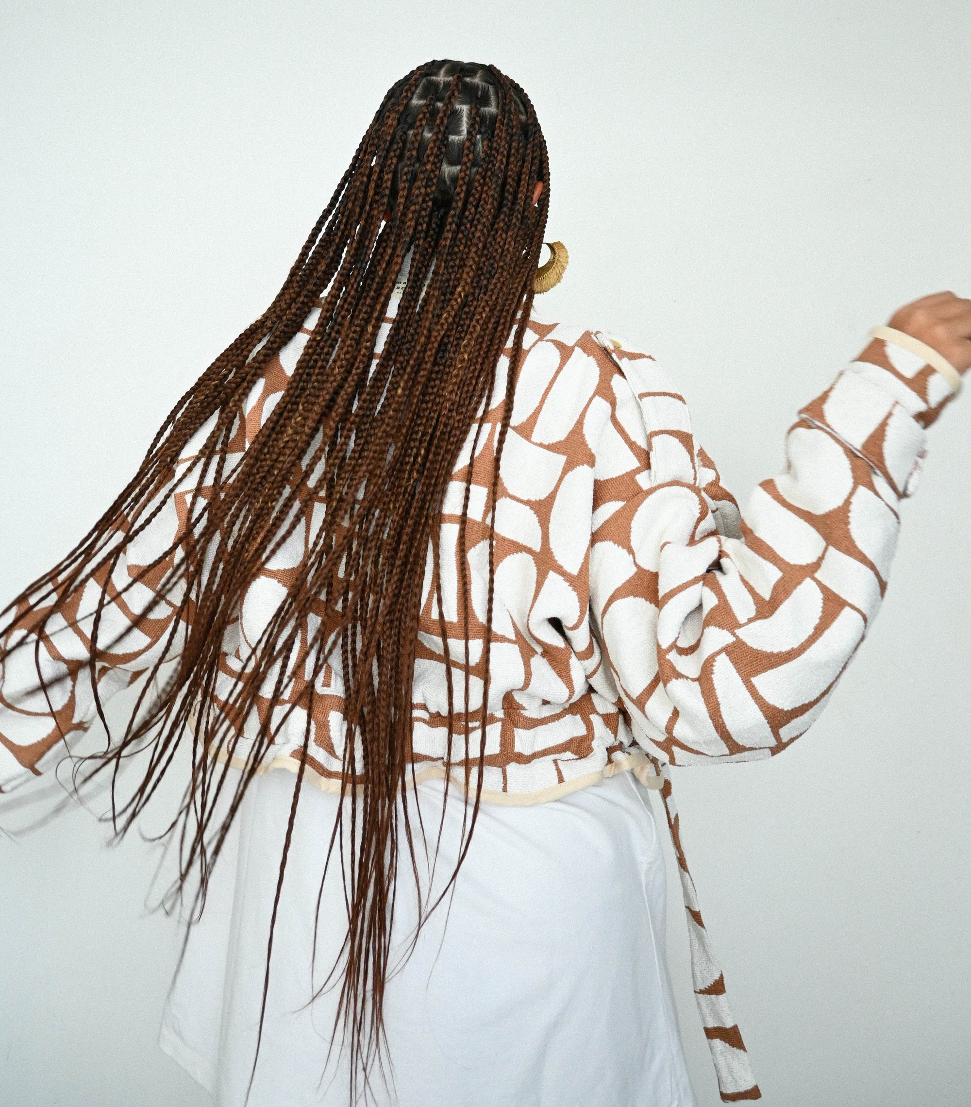 Veste soho marron blanc