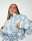 Veste soho bleu blanc